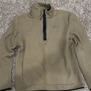 Nike Olive Green Quarter-Zip Sweatshirt